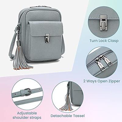 Crossbody Cell Phone Purse for Women, PU Leather Cross Body Sling Bag Small  Pouch, Adjustable Messenger Shoulder Travel Bag Wallet with Credit Card