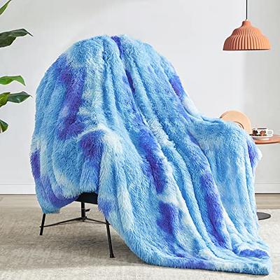 Cozy Bliss Luxury Soft Faux Fur Throw Blanket for Couch, Warm Cozy