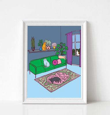 Cats and Coffee in Billiard Halls Wall Art - Yahoo Shopping