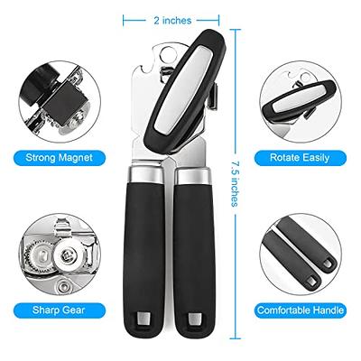 Can Opener Heavy Duty Stainless Steel Manual Can Opener Oversized Easy Turn  Knob Sharp Cutting Wheel Good Grips with Built-in Bottle Opener - Yahoo  Shopping