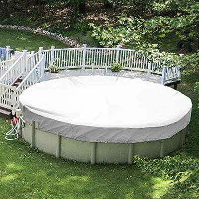 Patio Round Winter Pool Cover 13' for 10' Above Ground Pools Cover  Waterproof for Swimming Pool Safety Cover Tarp with Wire Rope Edging Winch  Included Light Grey - Yahoo Shopping