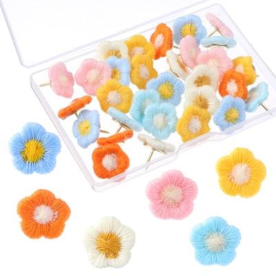 Ink Flower Push Pins 30 Pcs Cute Decorative Push Pins for Cork