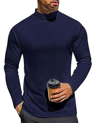 Womens Mock Turtleneck T Shirt Long Sleeve Solid Stretch Basic Thermal Top  S-XXL