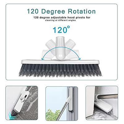 Floor Scrub Brush Broom Stiff Bristles Crevice Scrubber for Tile Grout  Cleaning Tools Bathroom Kitchen Floor Cleaning Brush