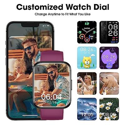 SKG Smart Watch for Women, Fitness Tracker with 5ATM Swimming Waterproof,  Health Monitor for Heart Rate, Blood Oxygen&Sleep, 1.7'' Touch Screen  Smartwatch Fitness Watch for Android-iPhone iOS, V7 Pink