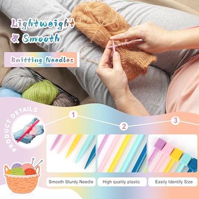 Knitting Needles Set 100pcs Crochet Hooks Knitting Needles DIY Weave Sewing  Tools Full Set Knit Gauge Scissors Stitch Holders