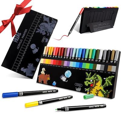 JR.WHITE Paint Markers Pens Metallic 10 Colors Paint Pens for Rock