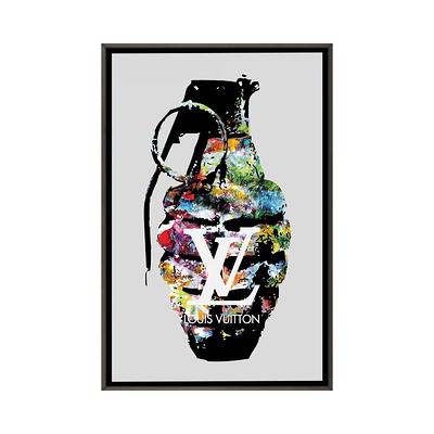 Antonio Brasko Paintings Canvas Art Prints - Brandalism Louis Vuitton Spray Paint Can ( Fashion > Fashion Brands > Louis Vuitton art) - 18x18 in