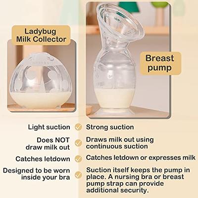 haakaa Ladybug Milk Collector Wearable Milk Collector Ladybug Breastmilk  Collector Breastfeeding Milk Catchers Breast Milk Savers 2.5oz/75ml 2 PCS