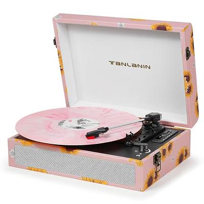 Portable 3 - Speed Turntable Decorative Record Player with Bluetooth