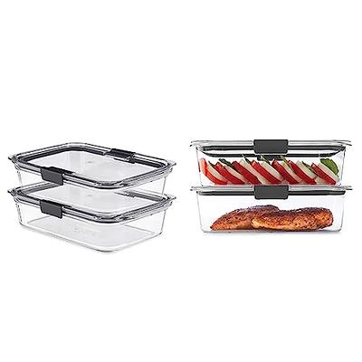 Rubbermaid Brilliance BPA Free Food Storage Containers with Lids, Airtight,  for Lunch, Meal Prep, and Leftovers, Clear , Set of 2 (9.6 Cup) - Yahoo  Shopping