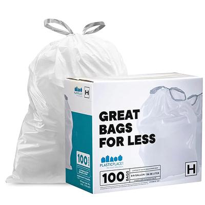 PlasticMill 33 Gallon Garbage Bags: Clear, 33x39, 1.3 mil, 100 Bags.
