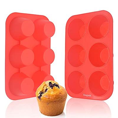 Tiawudi 2 Pack Nonstick Muffin Pan, Carbon Steel Cupcake Pan, 6 Cup, Easy  to Clean and Perfect for Making Muffins or Cupcakes, Jumbo - Yahoo Shopping