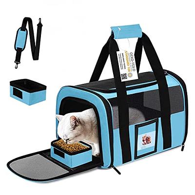 FluffyBaby Pet Carrier for Medium to Large Cats and Small Dogs,  Accommodates Dog Carrier Weighing up to 18 lbs, Soft Sided Foldable Soft  cat Carrier