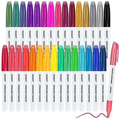 Nicecho Permanent Markers, Black Permanent Marker Pens, 30 Count Fine Point  Basic Marker Set