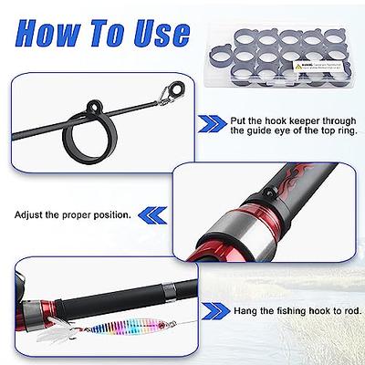 1SET/2SET Fishing Hook Keeper Lure Bait Holder with 3 Rubber Rings for Fishing  Rod Fishing Gear Portable Accessories Fixed Bait