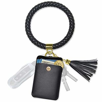 Coolcos Women's Portable Leather Key Ring Bracelet