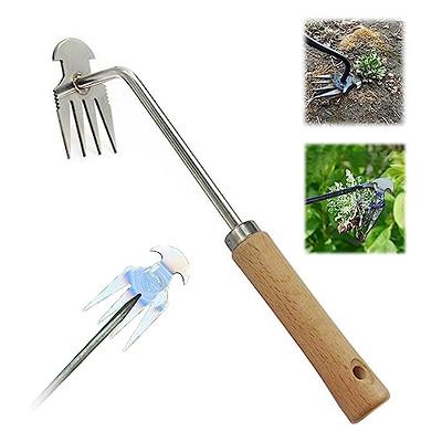 Weeding Artifact Uprooting Weeding Tool, Garden Weeding Tools, Stainless  Steel Forged Weed Puller 4 Teeth Dual Purpose Weeder, High Strength Hand  Remover Tool for Garden (12 Inch Wooden Handle) - Yahoo Shopping