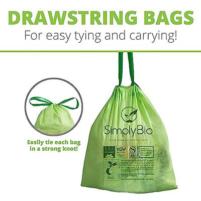 Primode 100% Compostable Bags 13 Gallon, Tall Kitchen Biodegradable Trash  Bags, 100 Count, Extra Thick 0.87 Mil. ASTMD6400 Food Scrap Yard Waste