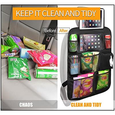 YaKuss Car Backseat Organizer，Kick Mats Back Seat Protector with Touch  Screen Tablet Holder，9 Storage Pockets, Waterproof Car Back Seat Organizer  for Kids, Car Travel Accessories,Black (2.0, 1 PC) - Yahoo Shopping