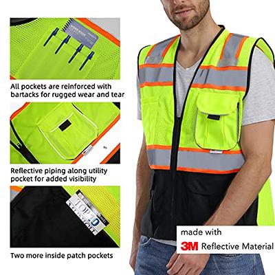 XIAKE Safety Vest Class 2 High Visibility Reflective Vest 100% polyester  fabric