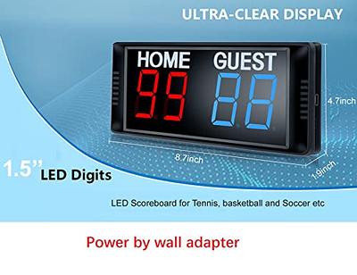 Spolehli Portable Tabletop Wall Mount Digital Sport Timer Scoreboard Black