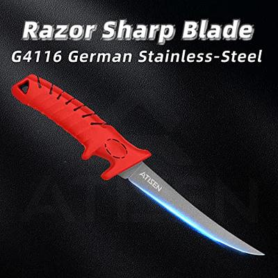 Fishing Fillet Knife, Razor Sharp Stainless-Steel Blade