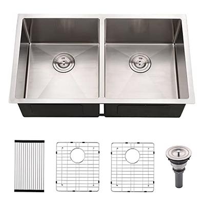 VEVOR Kitchen Sink, 304 Stainless Steel Drop-In Sinks, Undermount