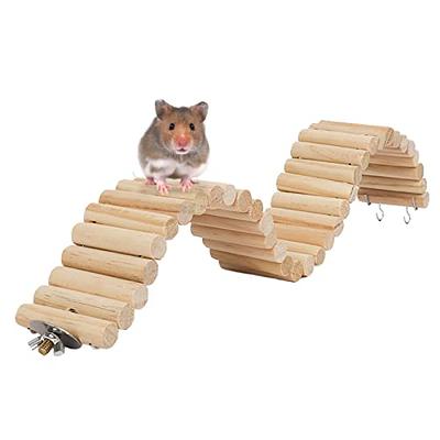 Rubor Wooden Hamster Cage Mice and Rat Habitat Small Animal Habitat for Rabbits, Guinea Pigs, Chinchillas with Openable Top and Large Acrylic Sheets