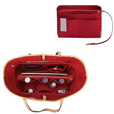 Silky Purse Organizer Insert for Handbags with Zipper, Silky