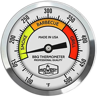 Classic 100F to 600F Stainless Grill Thermometer