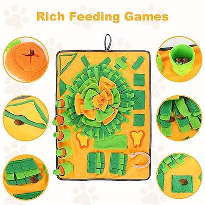 Meilzer Pet Snuffle Mat for Dogs Hedgehog Puzzle Toy Large Sniffing Mat  with Squeaky Mushrooms Portable Indoor/Outdoor Digging Mat for Foraging  Skills