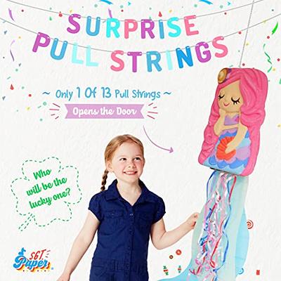 Birthday Party Pull string Piñata Kids Boys Girls Game Surprise