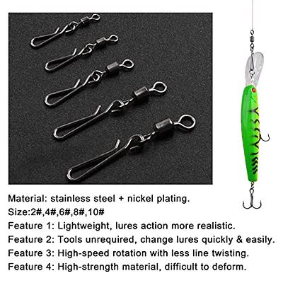 JSHANMEI Fishing Swivels Snaps Rolling Barrel Swivels with Fast Clips Fishing  Snaps High Strength Speed Clips Connector Freshwater Saltwater Snaps  Swivels Fishing Tackle #4 50pcs - Yahoo Shopping