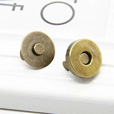 10 Sets Magnetic Snap 18mm Metal Fasteners for Clothing Purse Gold