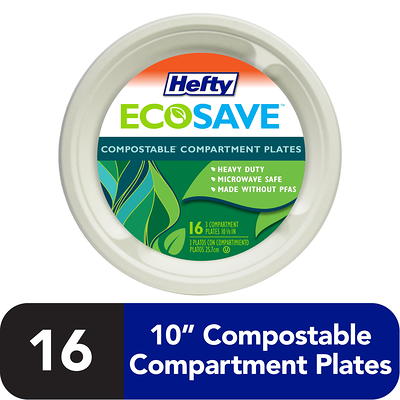 Hefty Compostable Printed Paper Plates, 10 Inch, 20 Count 