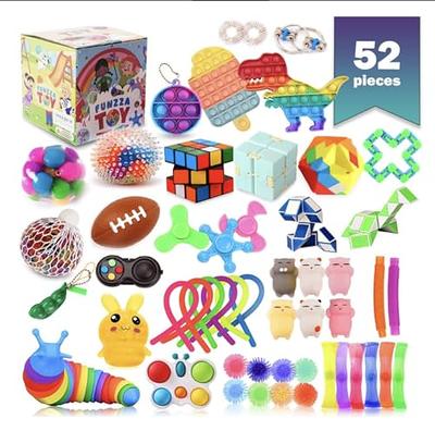 (62 Pcs) 2023 Upgraded Fidget Toys Party Favors Gifts for Kids Adults Autism Stress Relief Stocking Stuffers Sensory Pop It Autistic Pack Bulk Set