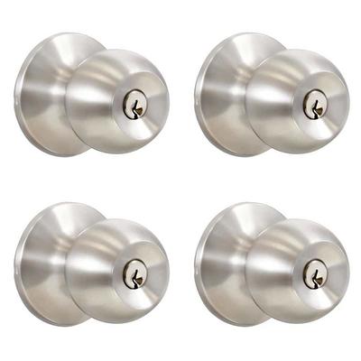 Premier Lock Keyed Alike Entry Door Stainless Steel Exterior Storeroom Door  Knob Multi-pack (3-Pack)