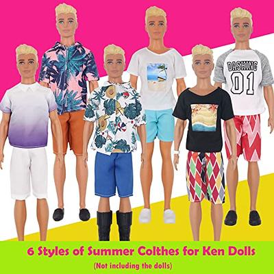  18 PCS Doll Clothes for Ken Doll Including Handmade 6 Tops 6  Pants Casual Wear 2 Beach Pants 4 Pair of Shoes for 11.5 Inch Boy Doll  Outfits for Boyfriend Doll : Toys & Games