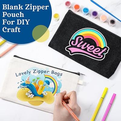 Multi purpose Canvas Pouch With Zipper Diy Craft Blank - Temu