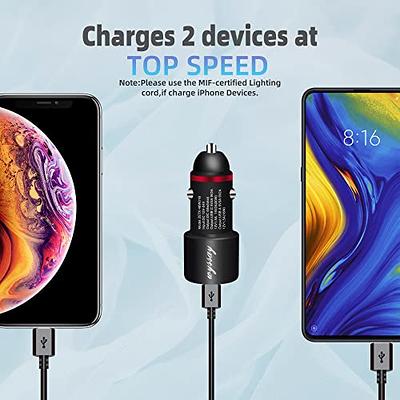 USB C Car Charger, 66W Cigarette Lighter Plug Adapter with 2x USB C  Cable,PD&QC3.0 Car Lighter USB Car Charger Adapter Type C Car Phone Charger  for iPhone 14 13,Samsung Galaxy S23 S22