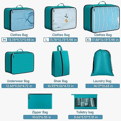 Travel Organizer Bag Set For Packing Cube Clothes Underwear Toiletries Pouch