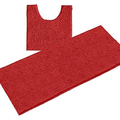 Bath Mat by LuxUrux Extra-Soft Plush Non-Slip Bathroom Rug Luxury Chenille Microfiber Material Super Absorbent Shaggy Bath Rug Machine Wash & Dry