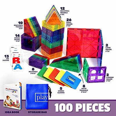 Magnet Build 100-Piece Extra Strong Magnetic Tiles Set