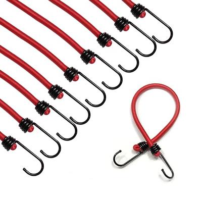  40 Red Heavy Duty Flat Adjustable Bungee Cords