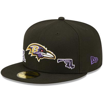 Men's New Era Purple Baltimore Ravens Omaha Low Profile 59FIFTY