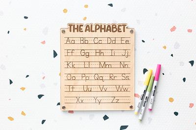 Write The Alphabet Tracing Board Acrylic Dry Erase For Learning