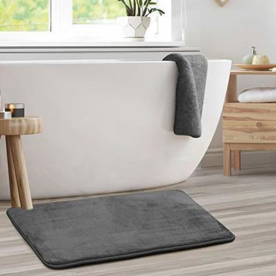 Hastings Home Bathroom Mats 32.25-in x 20.25-in Chocolate Rubber Memory  Foam Bath Mat in the Bathroom Rugs & Mats department at