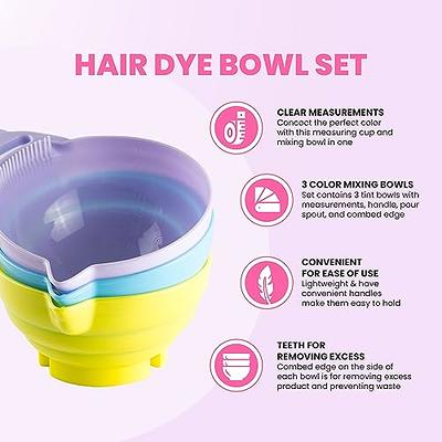 Hair Dye Bowl Set – 3 Salon Color Bowls with Measurements, Pour-Spout,  Double Handle and Combed Edge - Purple/Blue/Yellow - Hair Color Bowls for  Hair Salon - Hair Color Bowl Set - Yahoo Shopping