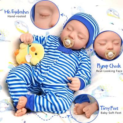 Reborn Baby Dolls Lifelike Reborn Sleeping Baby Boy Doll 18 inch Washable  Realistic Newborn Baby Dolls